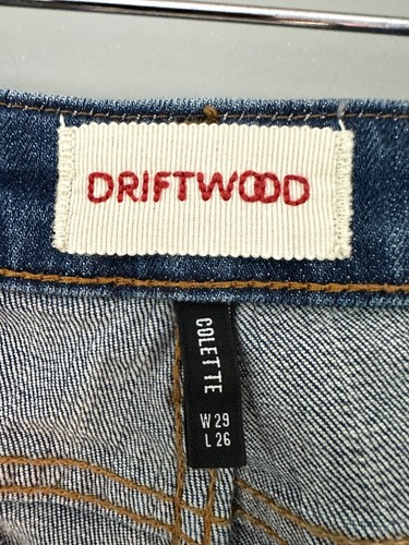 Driftwood Jeans Women 29 Blue Colette Embroidered Sequin Trim Boho NWOT - Picture 4 of 6