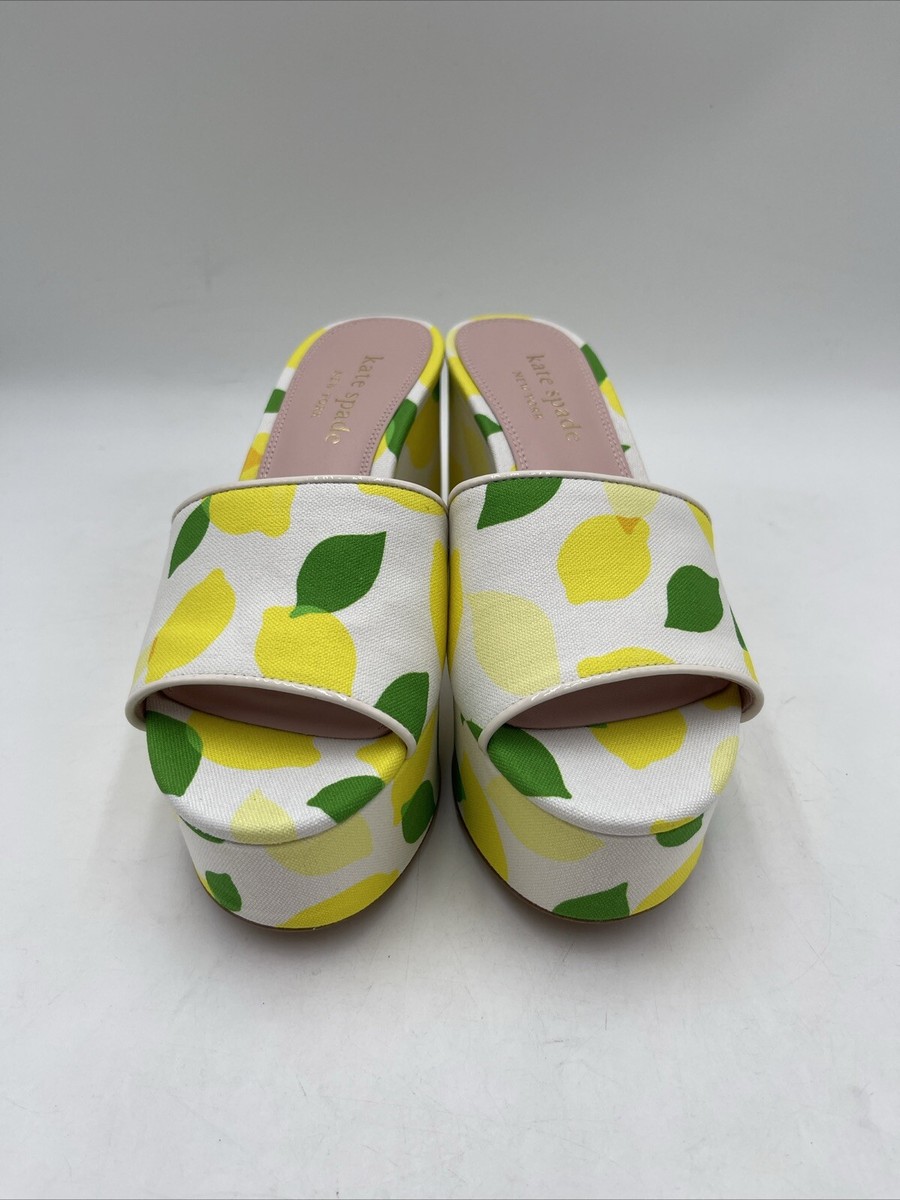 【katespade】イビサ・レザー・プラットフォーム・サンダル NWB Kate Spade New York Wmns Ibiza Canvas Slide Platform