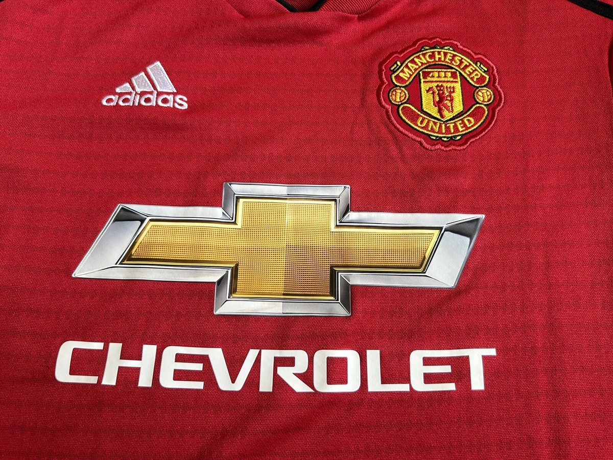Football Soccer FC Manchester United Home Chevrolet Jersey Shirt