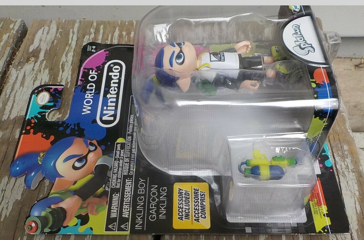 WORLD OF NINTENDO series 2-4 INKLING BOY W/ BLU BLASTER