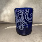2 Cobalt Blue WILD TONIC etched Octopus Tumbler Drinking Glasses. — photo 6