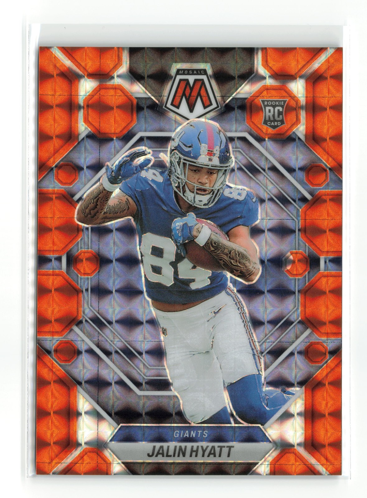 JALIN HYATT #329 /199 2023 PANINI MOSAIC GIANTS RC ORANGE