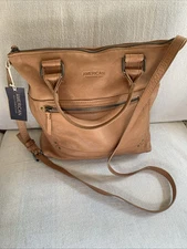 American Leather co. Jamestown Tote Cafe Latte Smooth ALC2259S MSRP$185 Genuine