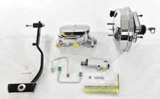 1967-1970 Ford Mustang 9" chrome power brake booster master cylinder pro valve