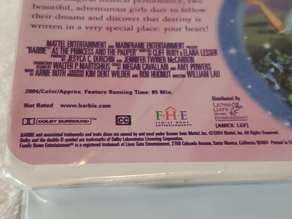 Barbie Lot Clamshell VHS Kids Movies Nutcracker Swan Lake Princess & The Pauper  Foto 4 de 4