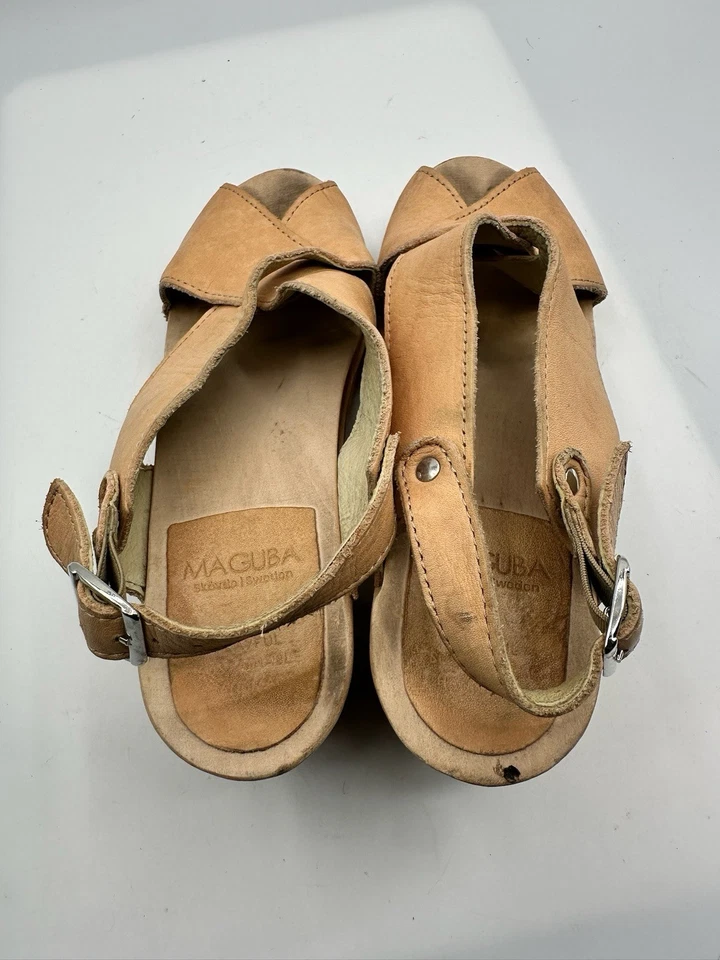 Maguba Sueco Astoria Cuero Vegano Tostado Tacón Bloque Mujer Talla 38/7.5 Foto 2 de 4
