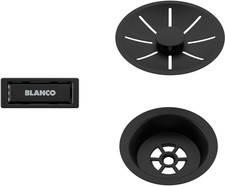 Blanco Matt Black Cover and Overflow Set for Single Bowls 239975 Sink Accessory