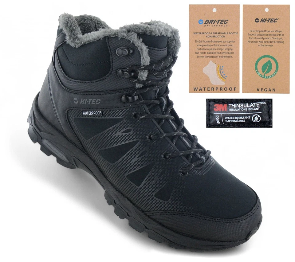 Hi-Tec Raven Insulated WP Waterproof - Hombre Botas De Invierno Aisladas 0010233 - Imagen 2 de 4