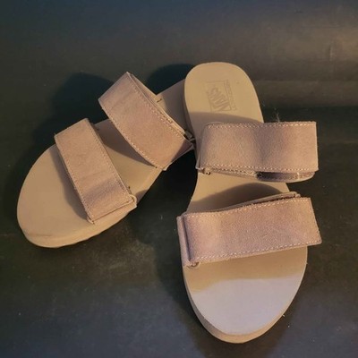 Vans Cayucas Slide Suede Sandal In The ''Purple Dove'' Or ''Chipmunk'' Colorway