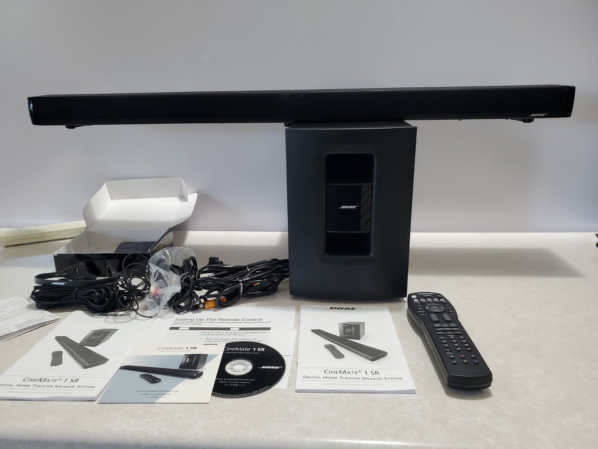 Bose CineMate 1 SR Speaker Array System AdaptiQ Soundbar System