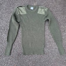 Commando Pullover Wool Jumper Warm British Army Green Grade 1- 100cm / 39" Chest
