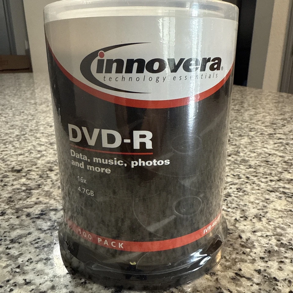 Innovera DVD+R Discs 4.7GB 16x 100 Pack IVR-46891 - Image 3 of 4