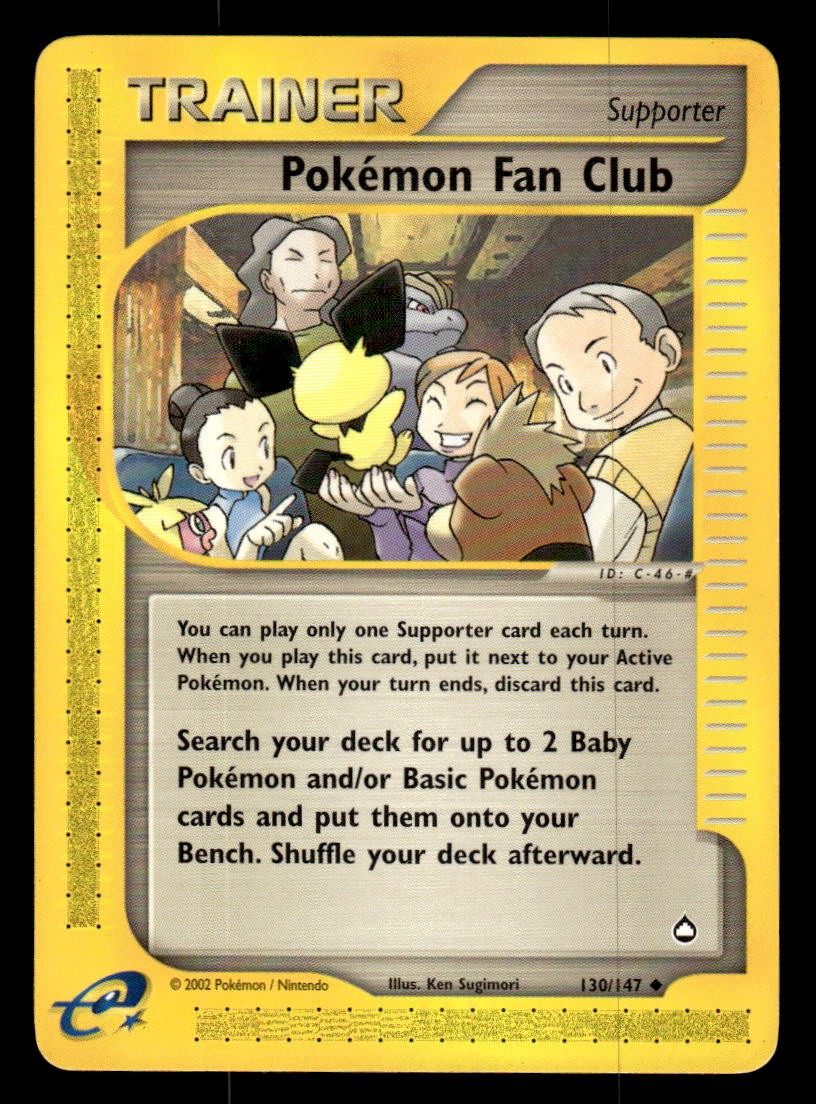 Pokemon TCG Aquapolis #130/147 Pokemon Fan Club NM