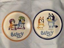 Zak Designs Bluey Melamine Plate Set of 2 Multicolor Dishwasher Safe Kids