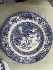 Churchill Willow Pattern Dinner Plate Blue & White