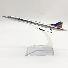 1:400 Diecast Airplane Model Gift 16cm American Airlines Concorde Supersonic Jet