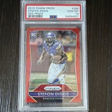 2015 Panini Prizm Stefon Diggs Red Prizm Rookie #285 PSA 10 Minnesota Vikings