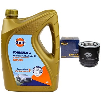 Motoröl Set Gulf Formula G 5W-30 4 Liter + Ölfilter für Ford Transit Jeep Volvo