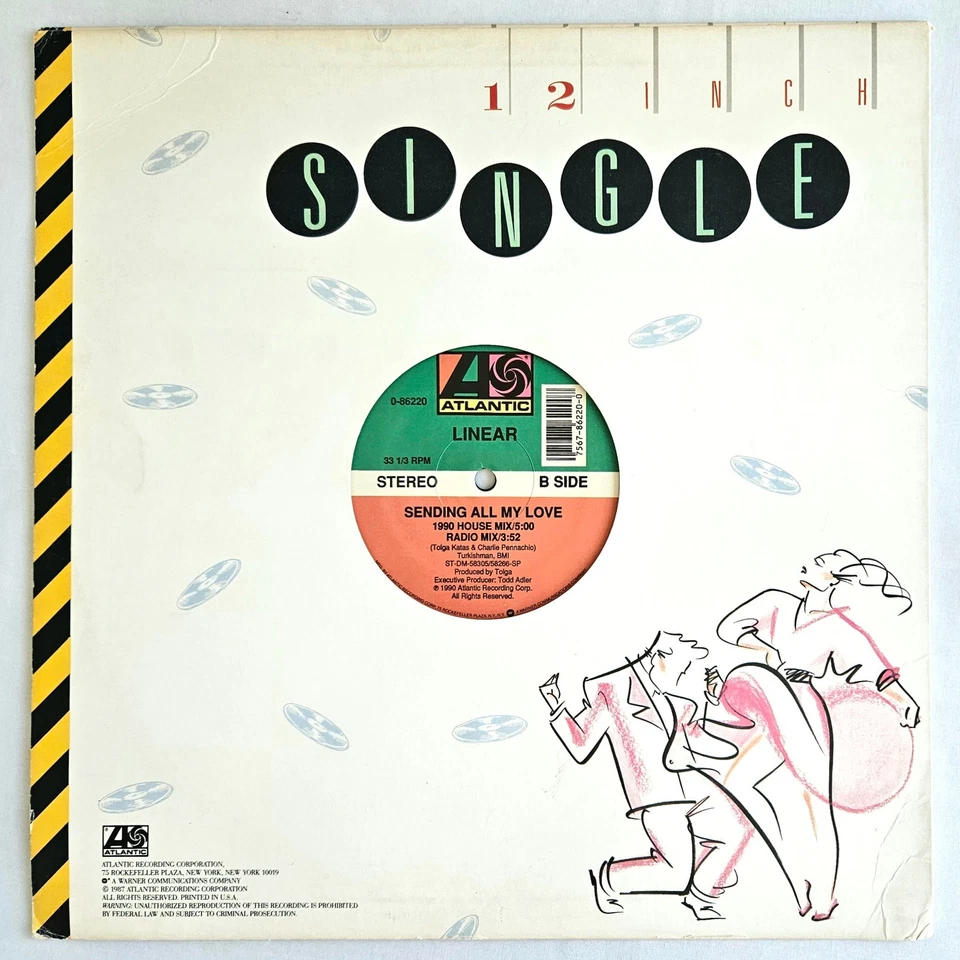 FREESTYLE - LINEAR - SENDING ALL MY LOVE - ATLANTIC RECORDS ORIGINAL PRESSING - Image 2 of 4