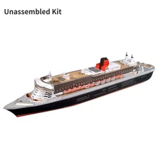 1:400 Queen Mary II Cruise Liner Ship 3D Paper Model Ornaments Unassembled Kit d