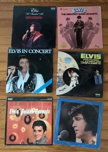 6 LP Estate Lot Elvis Presley Vinyl Records Condition Varies