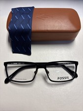 Fossil 6072 Eyeglasses RZZ 54-16-145 Stainless Steel Frames