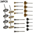 Wire Brush Brass Brush 24PCS Abrasive Block Metalworking Removal Brush