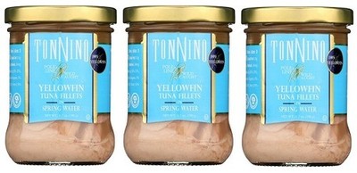 Tonnino Yellowfin Tuna Fillets in Spring Water 3 Pack