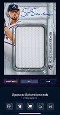 DIGITAL TOPPS BUNT 25 Spencer Schwellenbach STERLING DEBUTS SIGNATURE RELIC Read