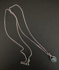 925 Sterling Silver Curb Chain Necklace Infin...