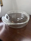 Vintage Pyrex Clear Glass Round Casserole Dish w/ Lid Ovenware 21cm
