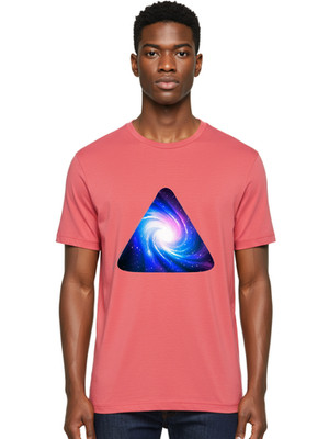 Galaxy-Triangle-1 Mens Graphic Tee, 100% Cotton, Casual Summer Wear