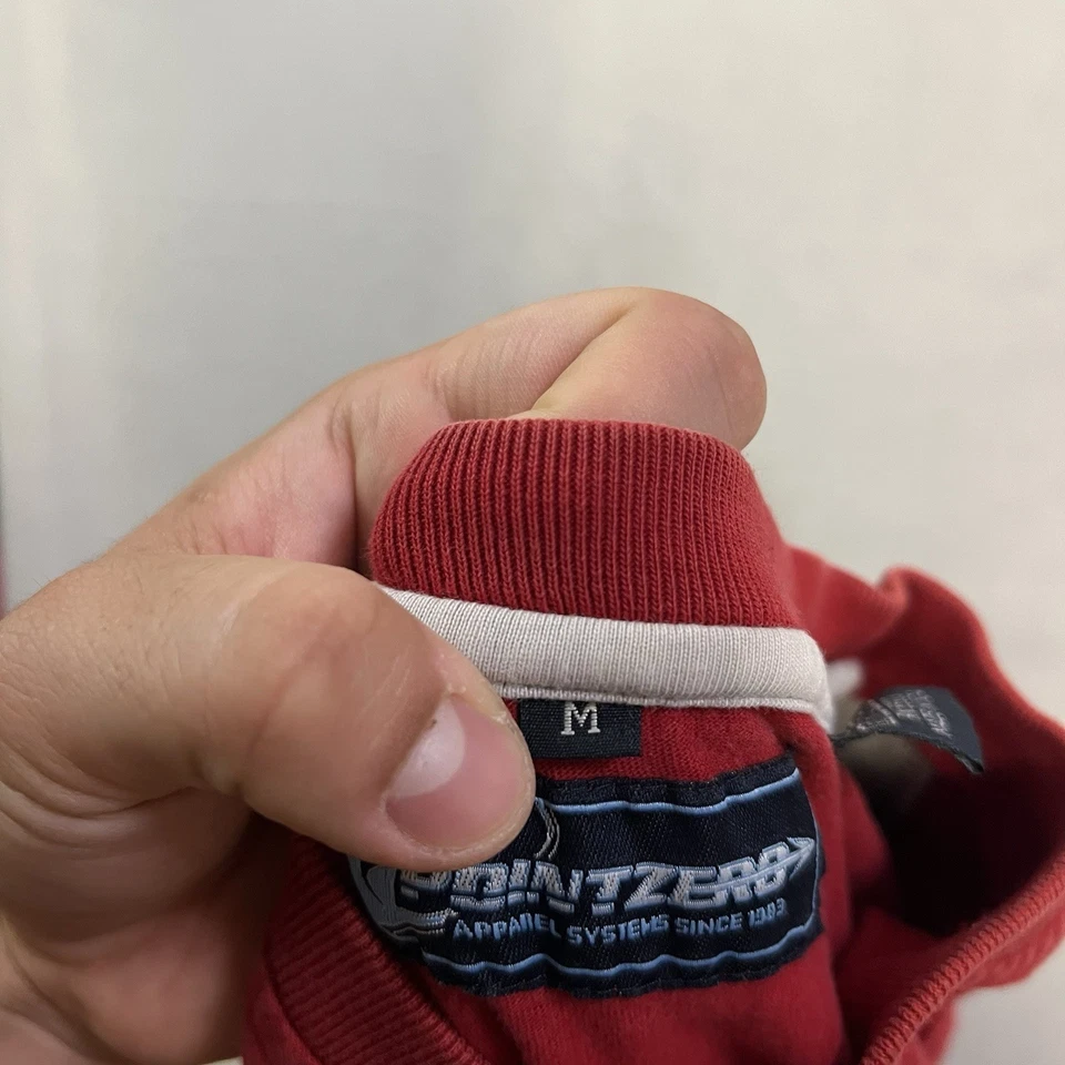 Camiseta De Colección Y2K Point Zero Para Hombre Talla Mediana Cuello en V Roja Surf Skate Grunge Punk Foto 4 de 4