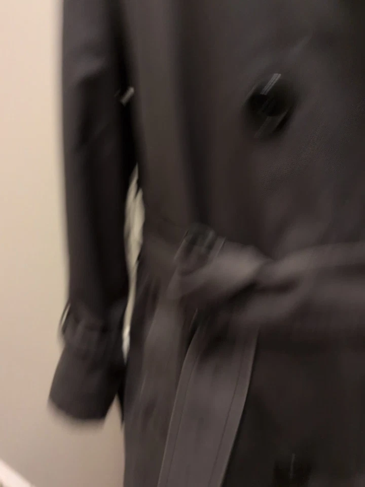 Burberry винтажный Тренч армия зеленый, двубортный, подпоясанный XL шерстяная подкладка - Изображение 3 из 4