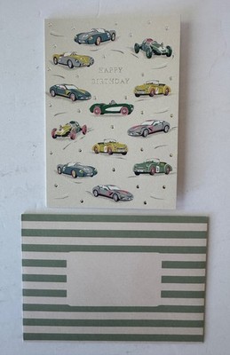New 2024 Cath Kidston for Ohh Deer British Racing Car Birthday Greeting Card