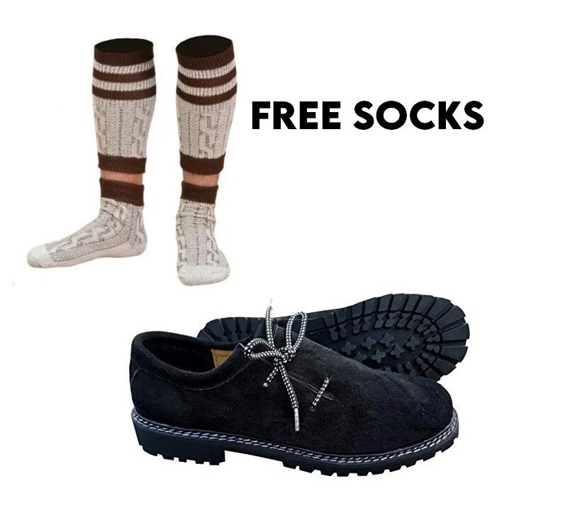 Oktoberfest Lederhosen Shoes German Bavarian Trachten Black  display picture 2