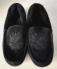 ABEO BIOSYSTEM LEATHER UPPER SHEEPSKIN LINING AND SOCK MOCCASINS SLIPPERS-SZ 7N