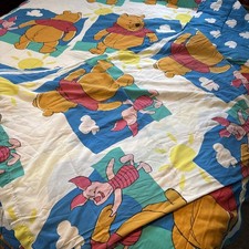 Vintage Disney Winnie The Pooh Piglet Clouds Twin Comforter/Sheet New Pillowca