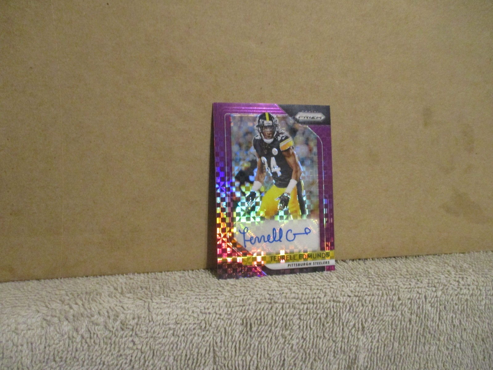 Terrell Edmunds Panini Prizm Rookie Autographs #TER Purple Power