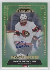 2021-22 Upper Deck Stature Rookies Green Auto 1/50 Egor Sokolov #128 Auto 13yi