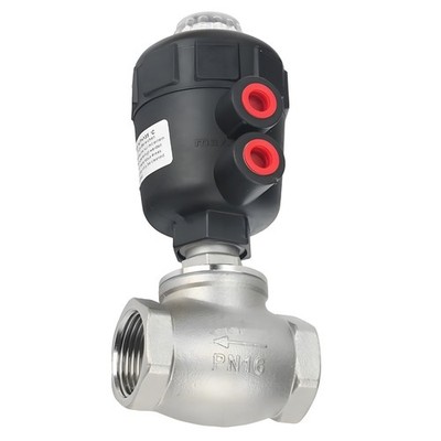 1/2'' ~ 2'' BSP Angle Seat Valve Stainless Steel Single Acting Air Normally Closed
