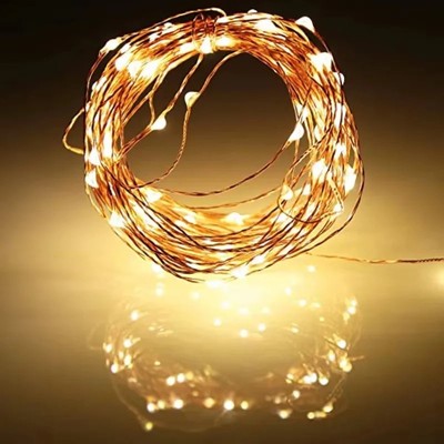 Lichterkette Kupferdraht batteriebetrieben Tischdeko Party Hochzeit warmweiß