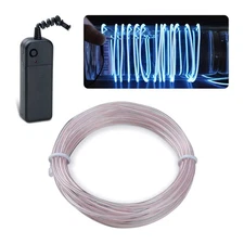lychee EL Wire Neon Glowing Strobing Electroluminescent Light El Wire for Par...