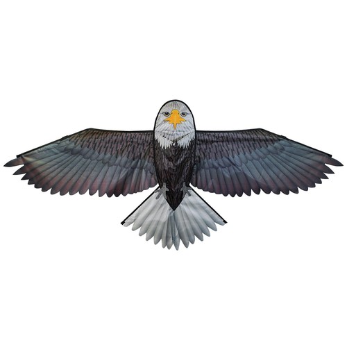 3373 — 70-inch Bald Eagle Kite — Realistic Printed Bird of Prey Kite; Single-...