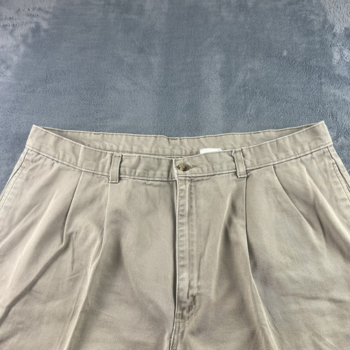 Vintage Duck Head Men's Golf PleatedShorts Beige Khaki Chino Casual Size 40 - Picture 3 of 8
