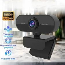 1080P HD Webcam USB Web Camera w/Microphone Plug  Play Rotatable PC Laptop
