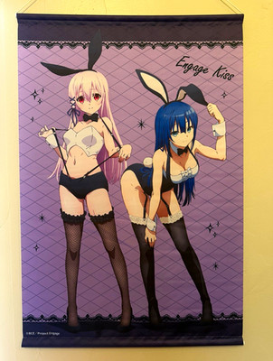 Engage Kiss Kisara & Ayano Bunny Ver B2 Wall Scroll Tapestry Anime