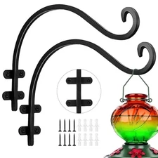 15 Inch Hanging Plant Hooks -Bird Feeder Hanger for Outdoors Hanging 2 Pack M...