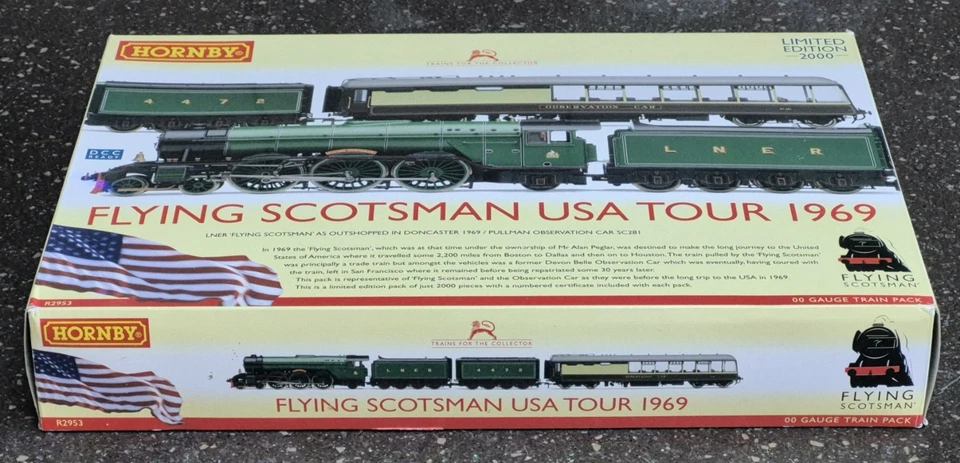 Hornby R2953 OO Gauge Flying Scotsman USA Tour 1969 Train Pack DCC Fitted - Image 3 of 4