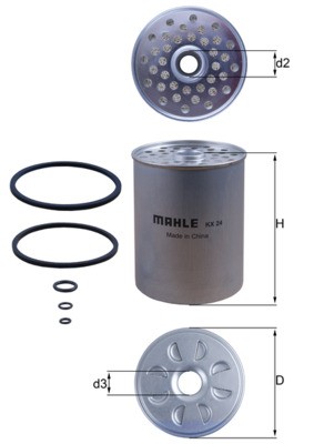 Mahle Kx 24D Kraftstofffilter FüR Aro,Case Ih,CitroËN,Daf,Erf,Fiat,Ford,Fso,Jeep-image